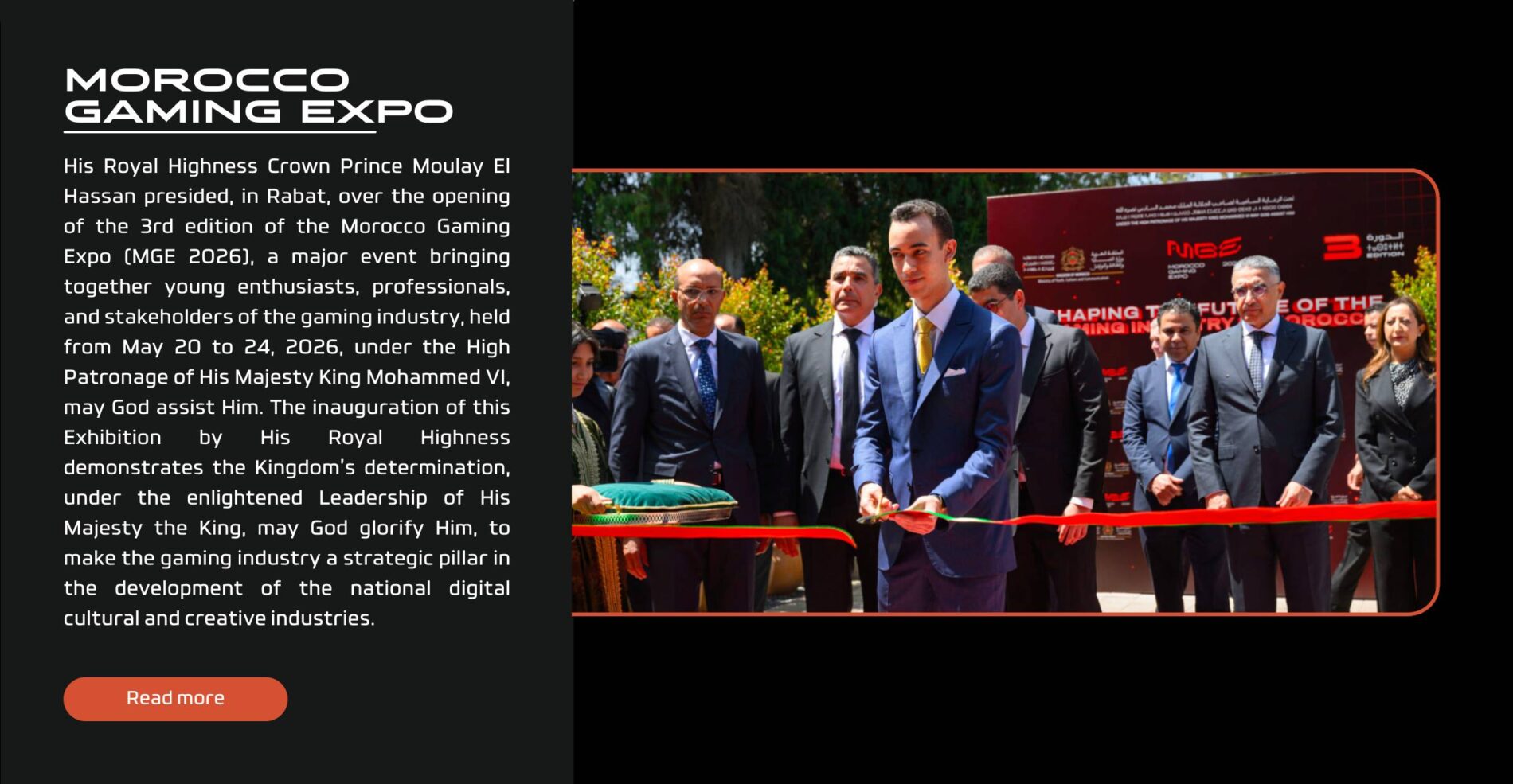 Son Altesse Royale le Prince Moulay El Hassan inaugure le Salon MGE